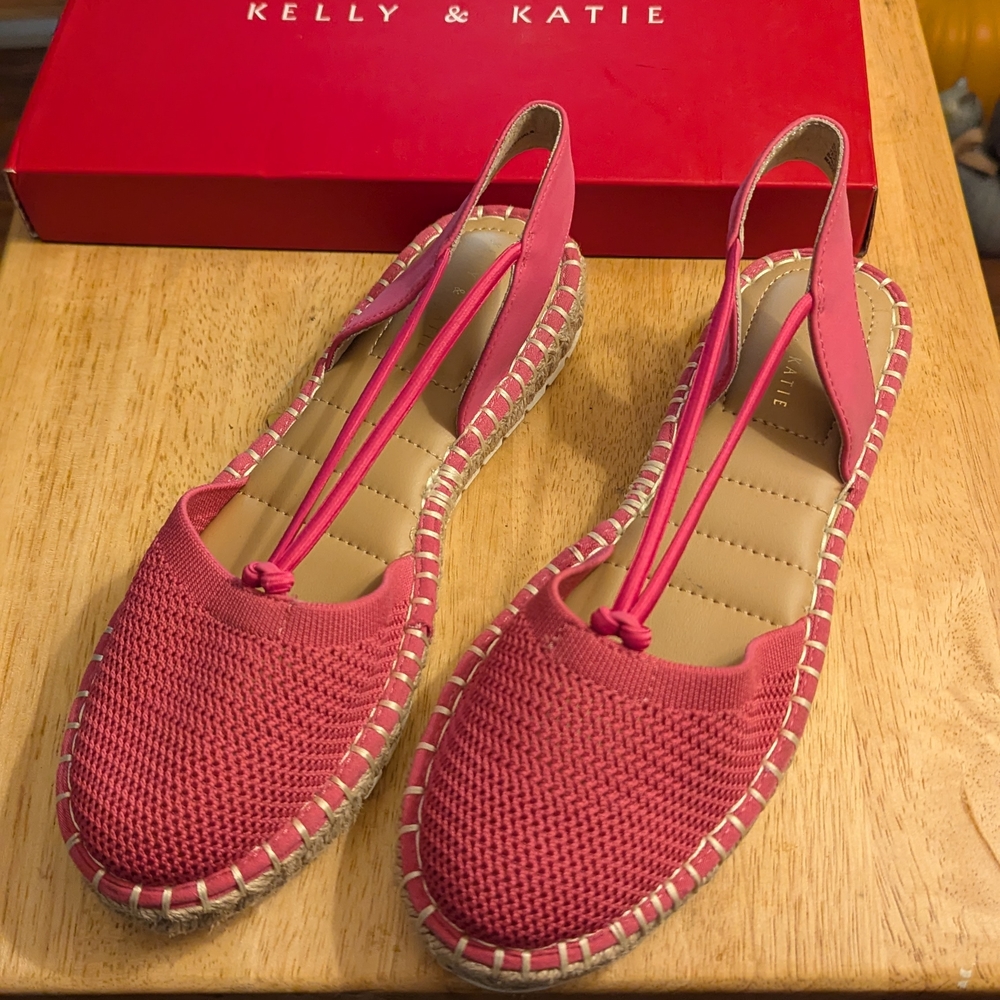 Kelly & Katie Coral Espadrille Flats